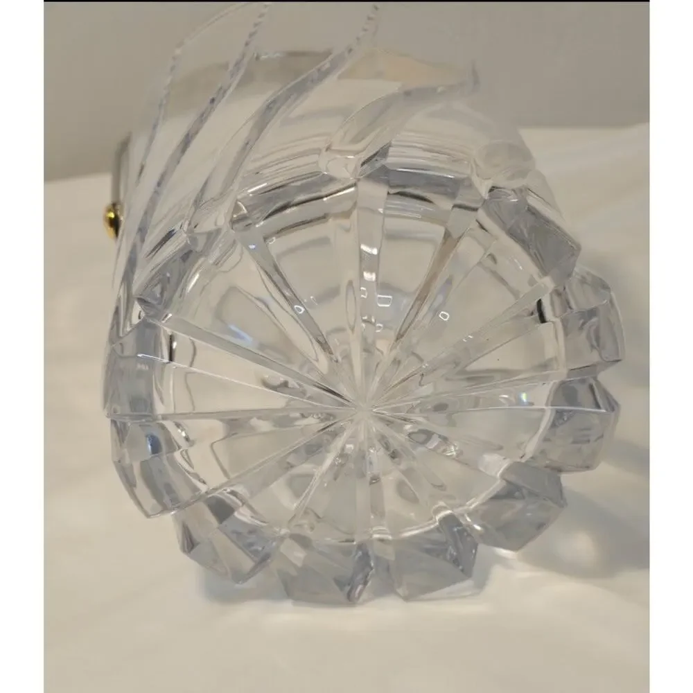 Mikasa Crystal Ice Bucket With Handle - New With Box - Never Used